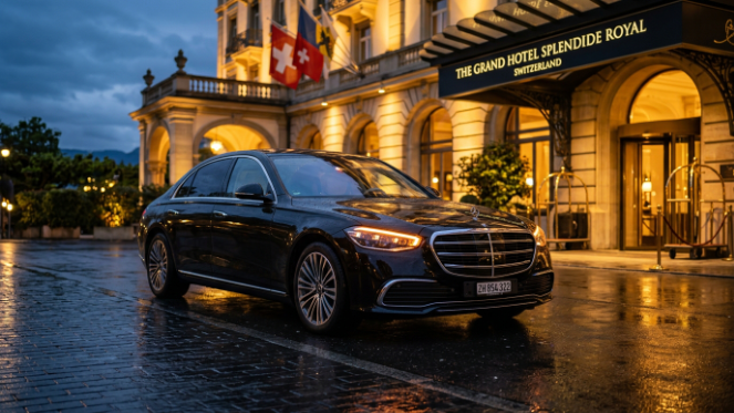Mercedes S-Class executive luxury limo Geneva Switzerland