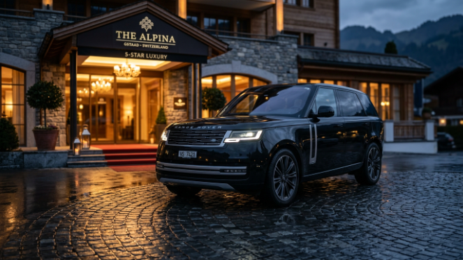 Range Rover luxury SUV chauffeur Geneva Switzerland Swiss Geneva Limo